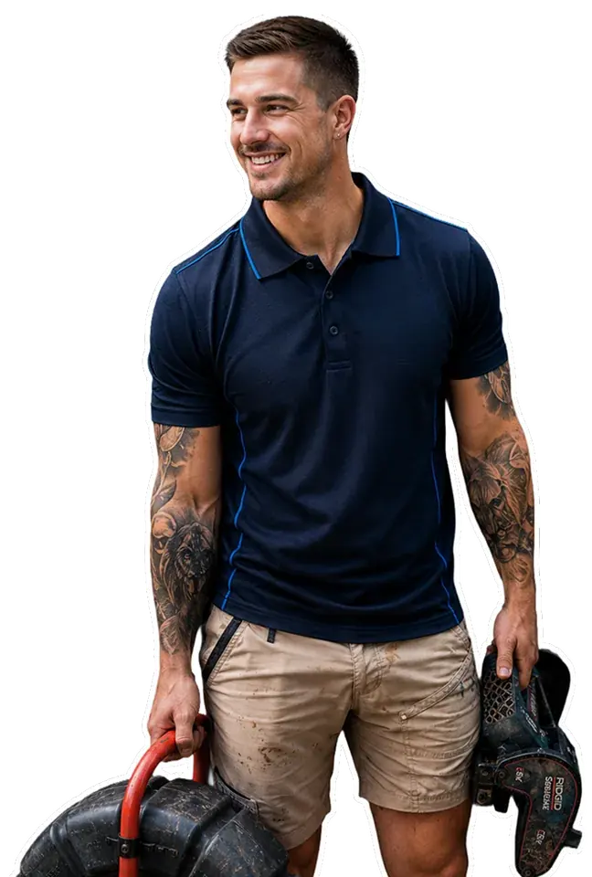A licensed Como plumber with his tools